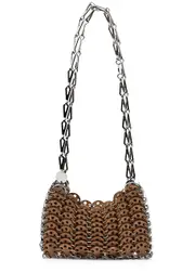 Rabanne 1969 Nano Disc Shoulder bag - Rust ONE SIZE
