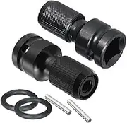 Yakamoz Hex Square Drive Adapter, Quick Release 1/2-Inch Square Drive to 1/4-Inch Hex Female Socket Adapter Converter Chuck Adaptor for Impact and Ratchet Wrenches