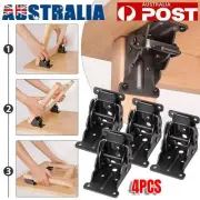 4 Pack Folding Brackets Self-Lock Hinge with Screws for Folding Table Chair Legs