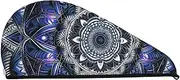 GDSHJKLW Rectangle Mandala Drying Hair Caps Super Absorbent Soft Hair Drying Towel Quick Dry Coral Velvet Hair Drying Cap Hair Turban for Women Wet Hair Long Thick Hair
