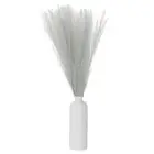 30PCS Faux Pampas Grass Decor, 24"/61cm Artificial Fluffy Grass Stems, Grey