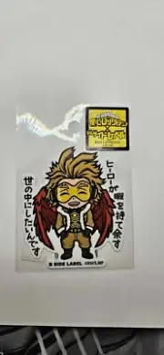 My Hero Academia Hawks sticker b-side label water & UV resistant