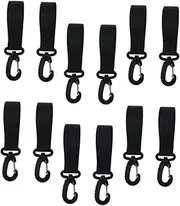 SWOOMEY 12pcs Rotatable Stroller Hooks for Diaper Bags and Shopping Heavy Duty Hangers for Pram Accessories for Moms Extra Storage for Convenient Outings