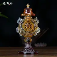 在飛比找樂天市場購物網優惠-八吉祥總集擺件 佛教用品密宗供具供佛古法琉璃吉祥八寶 琉璃擺