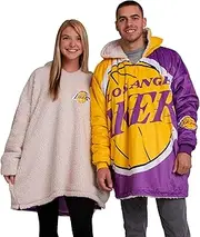 FOCO NBA Unisex Reversible Oversized Sherpa Hoodie Sweatshirt Colorblock Hoodeez