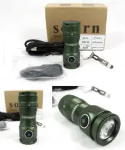 SOFIRN SC13 Compact Mini Rechargeable USB-C 1300 Lumen LED Flashlight Kit Green