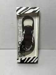 Wild Eye Designs FLIP FLOP BOTTLE OPENER Black & White Fabric Strap - NEW
