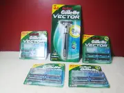 Gillette Vector Razor 1 Razor and 17 Twin Blades Blades Free Shipping Worldwide