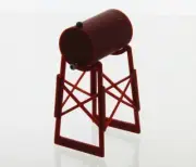 1:64 Red Overhead Fuel Tank 500 Gallon 3D to Scale Diorama Display Farm