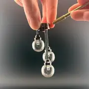 1:12 Scale Miniature black ceiling lamp Dollhouse Touchless 3 globes chandelier