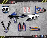 Yamaha YZF 450 2014 - 2016 full custom graphics kit BLUE STEEL style decals