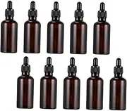 VICASKY 10 Pcs Glass Essential Oil Bottle Leak Proof Travel Containers Liquid Juice Bottled Water Eye Dropper Bottles for Essential Oils Brown Dropper Bottles Terrarium Tank Condiment Pot