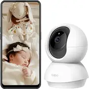 [TP-Link] Tapo Pan/Tilt AI Smart Home Security Wi-Fi Camera, Baby Monitor, 1080P, Motion & Person Detection, Notifications, Night Vision, SD Card Slot, Voice Control, No hub required (Tapo C200)