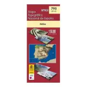 Spain map 0795: Xativa hiking walking cycling topographic 1:50K