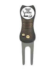 Trust The Stroke Swing Thought Golf Ball Marker + Switchblade Divot Tool