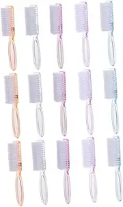 Ipetboom Nail Dust Brush Set 15pcs Fingernail Cleaning Brush Anti-slip Grip Easy to Use for Hands Feet
