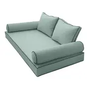 |COVER ONLY| Style1 Crib Contrast Trim Daybed Mattress Bolster Back Covers AD002