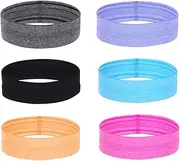 [YARNOW] Elastic Hair Band Set 6 Pack Running Headband Sports Headwrap Yoga Tennis Fitness Headband Soft Comfortable Fast Dry
