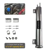 2"X13" Polished Aluminum Radiator Universal Overflow Tank For Mopar Ford Chevy