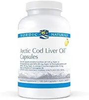Nordic Naturals Lemon Flavour Arctic Cod Liver Oil 180 Soft Gels
