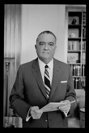 8" x 10" Photo 1961 Edgar J. Hoover Portrait, half length, facing front.