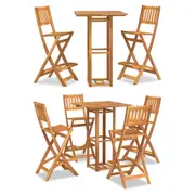 Solid Wood Acacia Outdoor Bar Set Garden Table and Chair 3/5 Piece vidaXL