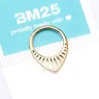 Pure24K Implant Grade Titanium Grand Tiara Teardrop Clicker Hoop Ring