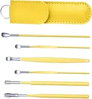 NIYANGLE 1Set Remover Tool Portable Ear Cleaning Kit with Ear Spoons Scrapers Removal Tools for Home Use Compact Storage Case Included
