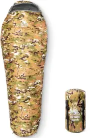 Light Patrol 4 Season Mummy Sleeping Bag, 32°F Cold Weather Camping Bags for Cam