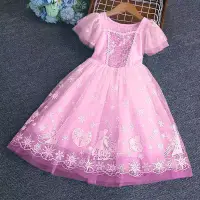 在飛比找蝦皮購物優惠-春夏新款童裝中小童泡泡袖公主裙時尚網紅流行公主麥粒腫