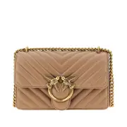 [PINKO] PINKO Chevron leather Mini Love One bag Woman One Size One Size Beige