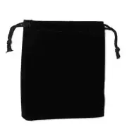 Package of 24 Drawstring Black Velvet 4-1/2" Gift Bags for Trinkets and Gifting