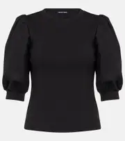 [Veronica Beard] Veronica Beard Coralee cotton-blend top AU 8 black