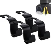 Car Seat Headrest Hook 4 Pack Hanger Storage Organizer Universal for Handbag