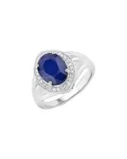 Diana M. 14K 3.31 ct. tw. Diamond & Blue Sapphire Ring