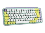 Logitech Genuine POP Keys Wireless Mechanical Emoji Keyboard, Daydream, English