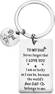 [yaozeio] Fathers Gifts Keychain from Son, Christmas Birthday Gifts Dad Birthday Gifts for Daddy from Daughter Dad Presents for Christmas