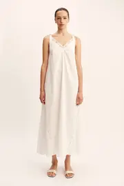 MARILYN SHIFT DRESS - VINTAGE WHITE
