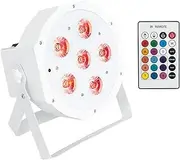 Rockville Battery PAR 61 White Rechargeable RGBWA+UV DMX DJ Wash Light+Remote