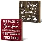 Rustic Christmas Decorative Sign Wooden Wall Hanging Table Centerpiece