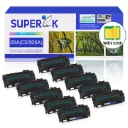 10PK CE505A 05A Toner for HP LaserJet Pro 400 Printers M401dn M401dw M401n M401d