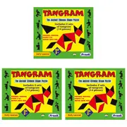 3x 14pc Frank Jigsaw Puzzle Tangram 21.5x18.5cm Educational Kids Play Game 5+