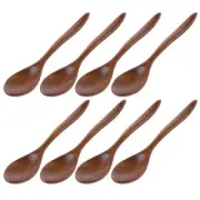 8 Pcs Wooden Spoon Set Kitchen Spoons for Cooking Honey Mixing Stirrer