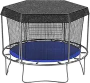Trampoline Cover, Trampoline Shade Cover with Connecting Rope, Wear-Resistant for Outdoor, Backyard, Playground, 14 Ft Netting Replacement Shade Tent