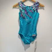 Strut Stuff Leotard Ladies 10 Size Small Blue Teryn Leotard Beach A10