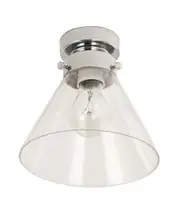 DIY Batten Fix Cone Shape Small Clear/Chrome