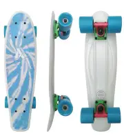 ARCADE Mini White Cruiser Skateboard Complete 22.5 Inch Micro Board Retro Style