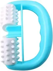 Handheld Massage Roller,Full Body Anti Cellulite 2 Wheels Manual Muscle Massager Fit for Foot Hand Body Neck Head Leg Pain Relief
