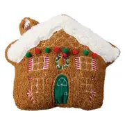 NEW 2024 Aldi Christmas Gingerbread House Festive Pillow Merry Moment Large NWT