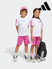 adidas White Essentials 100% Cotton Shorts and T-Shirt Set (AH5293) | $58